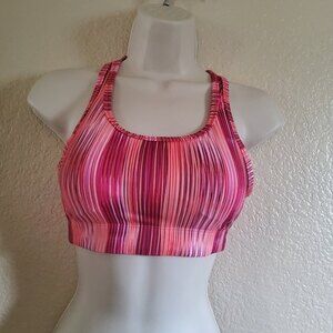 BALANCE COLLECTION Padded Racerback Sports Bra 32C/34B Pink